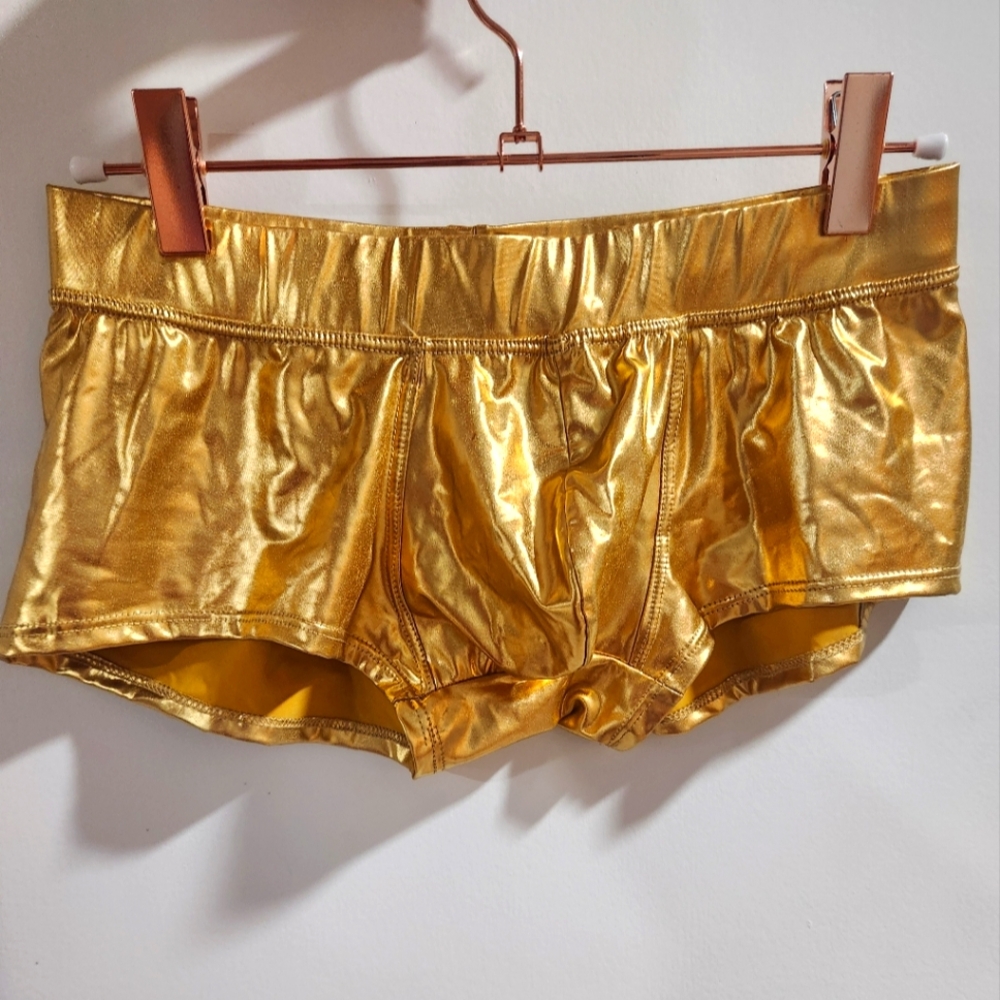 Men's Gold Boxer Briefs Size M